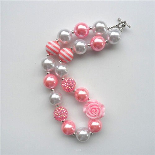  м ũ Ÿ    ڵ ̵  ū Ǹ     2PCS /   /Wholesale fashion pink style rose flower pearl necklace 2pcs/lot kids child ch